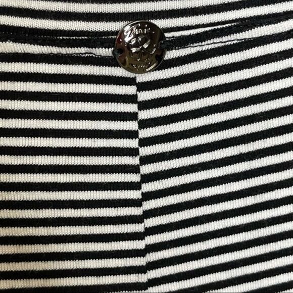 Trina Turk Striped Jersey Long Sleeve Dress Black White Size 0 - Picture 6 of 9